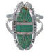 Turquoise And Opal Inlay Southwestern Silver Ring Size 6-3/4 AX52637